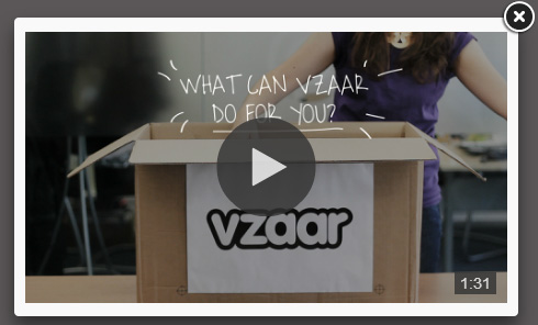 screenshot showing vzaar video in lightbox